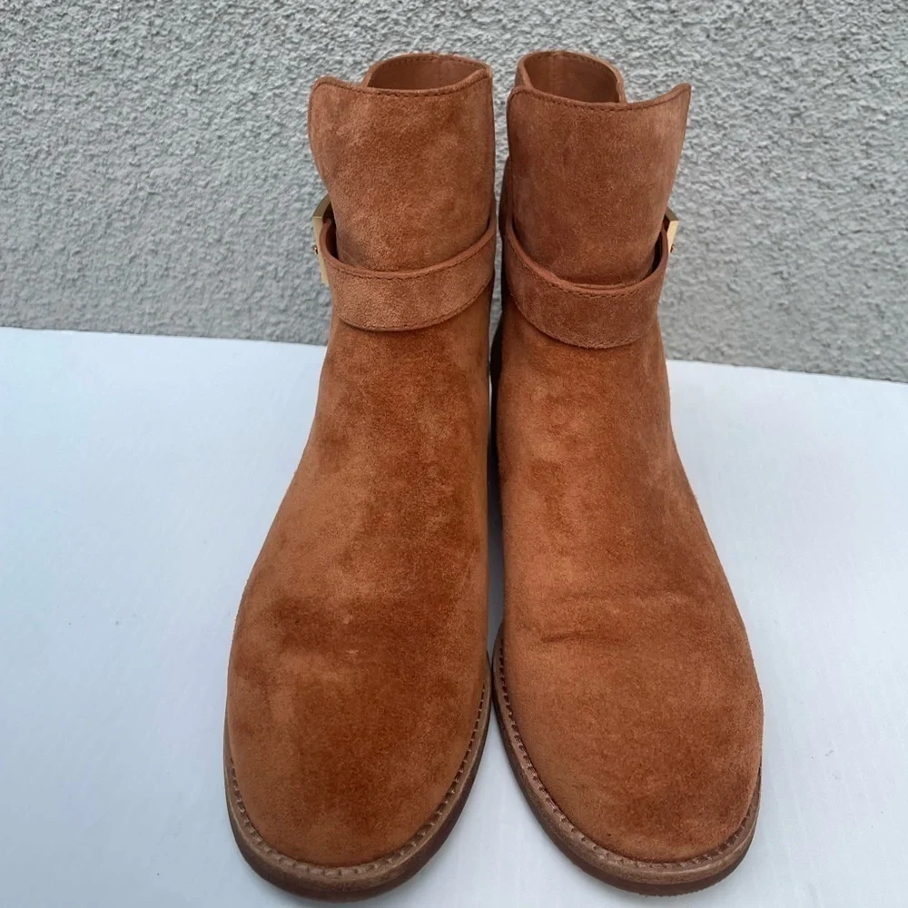 Tory Burch Brooke Ankle Suede Buckle Boot